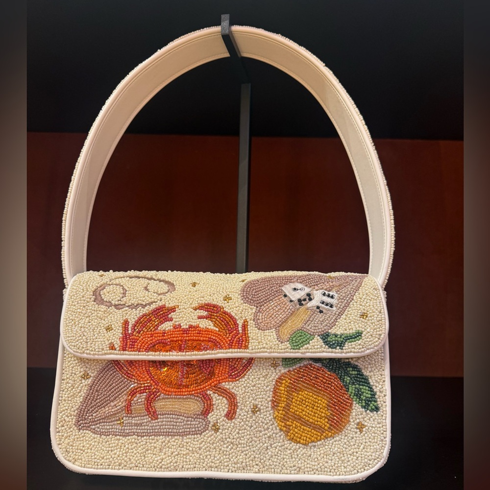 STAUD BEADED ZODIAC TOMMY BAG CANCER - Picture 6 of 6